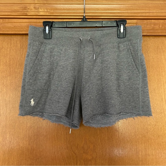 Polo Ralph Lauren Grey Knit Cut Off Loungewear Casual Shorts Size Small - Picture 1 of 8